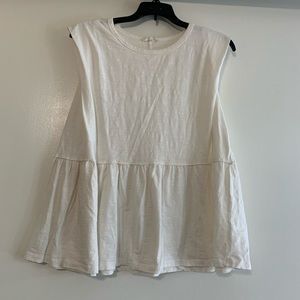 Off white sleeveless top